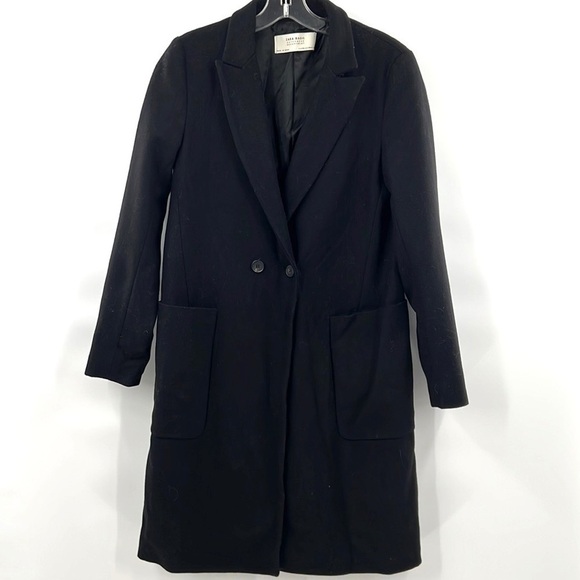Zara black coat size M double breasted mens - Picture 9 of 9